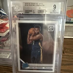Zion Williamson Rated Rookie 2019 Donruss Optic #158 Beckett 9